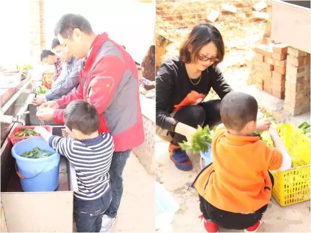 小朋友們還要給爸爸媽媽們當助手