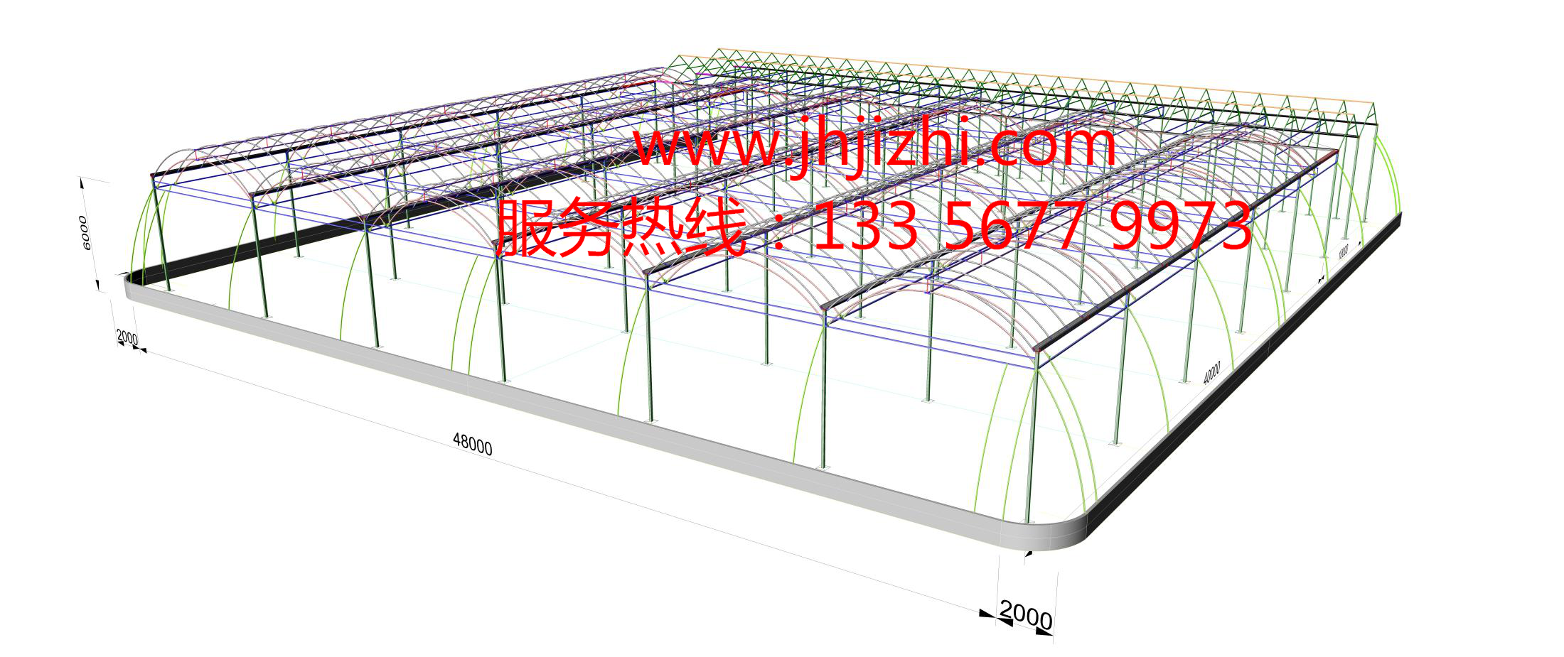 連棟內(nèi)保溫溫室圖紙